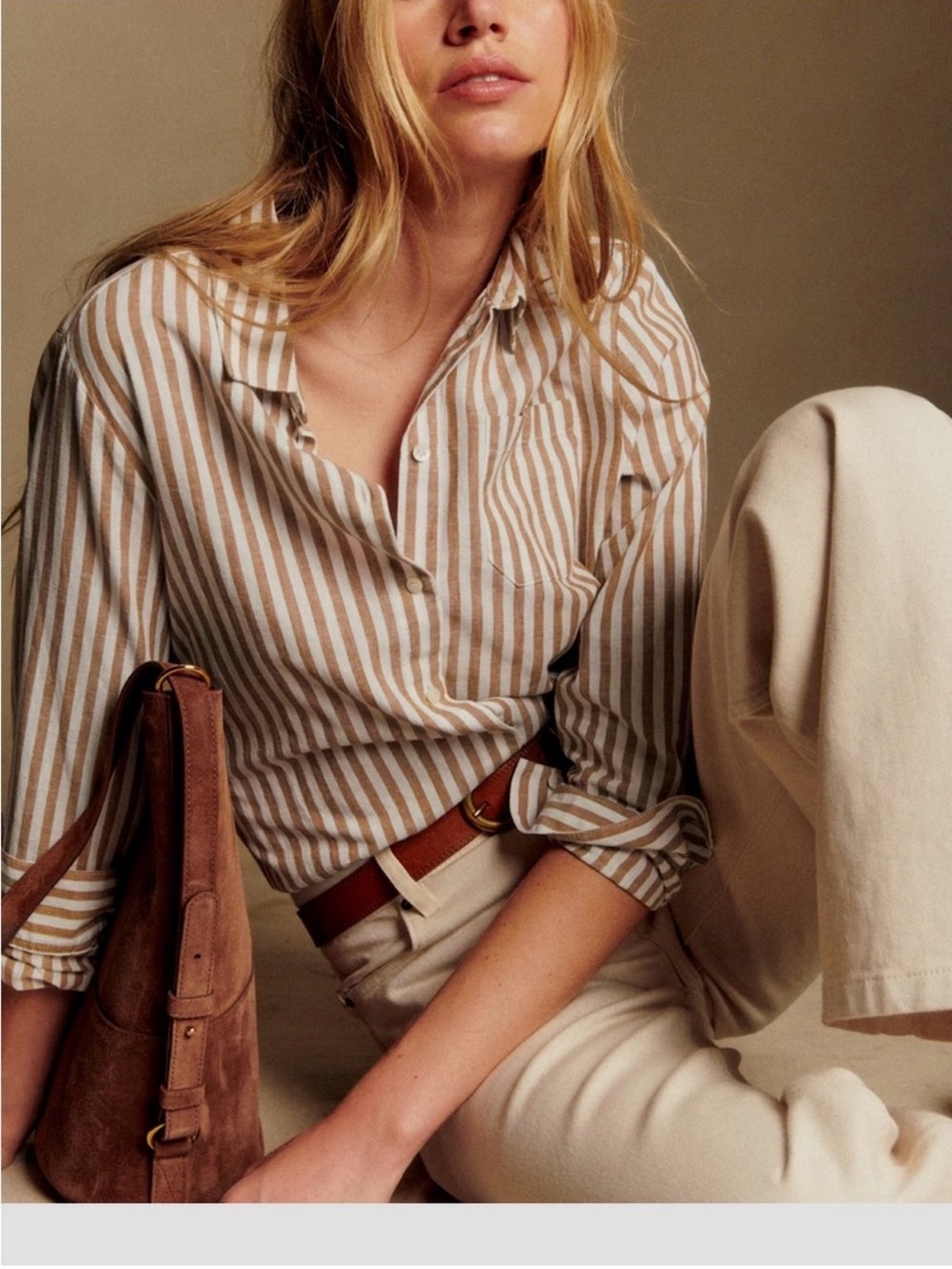 Sezane Tomboy Shirt Sz 40 US 8